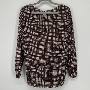 Pendleton Mesh Pullover Blouse Banded Waist Size XL